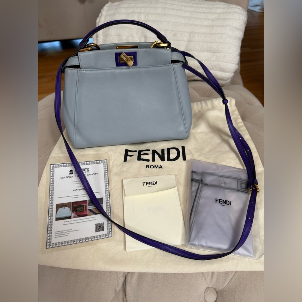 Fendi Peekaboo Mini Blue/Purple Crossbody